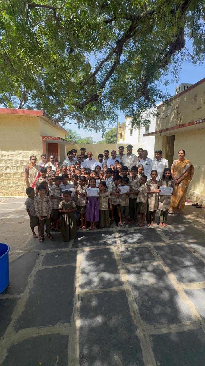 School receiving first aid kits